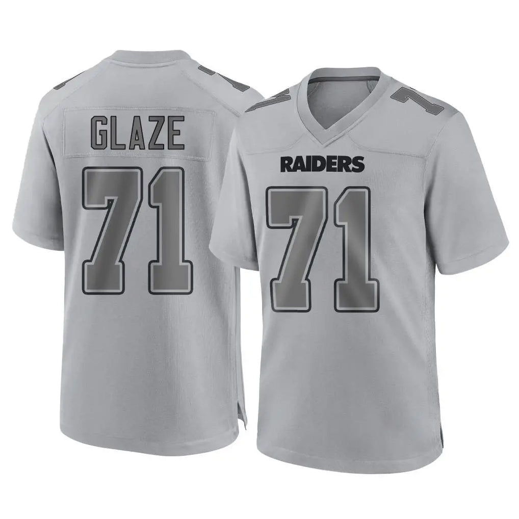 LV.Raiders #71 DJ Glaze Player Gray Atmosphere Fashion Limited Game Gdoa Stitched Jerseys