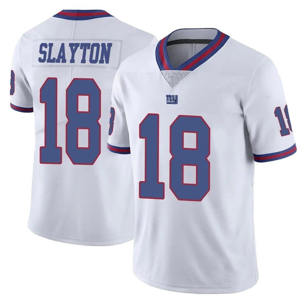 NY.Giants #18 Darius Slayton Player White Color Rush Home Game Gdoa Stitched Jerseys