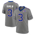 B.Bills #3 Damar Hamlin Player Gray Nickel City Home Game Gdoa Stitched Jerseys