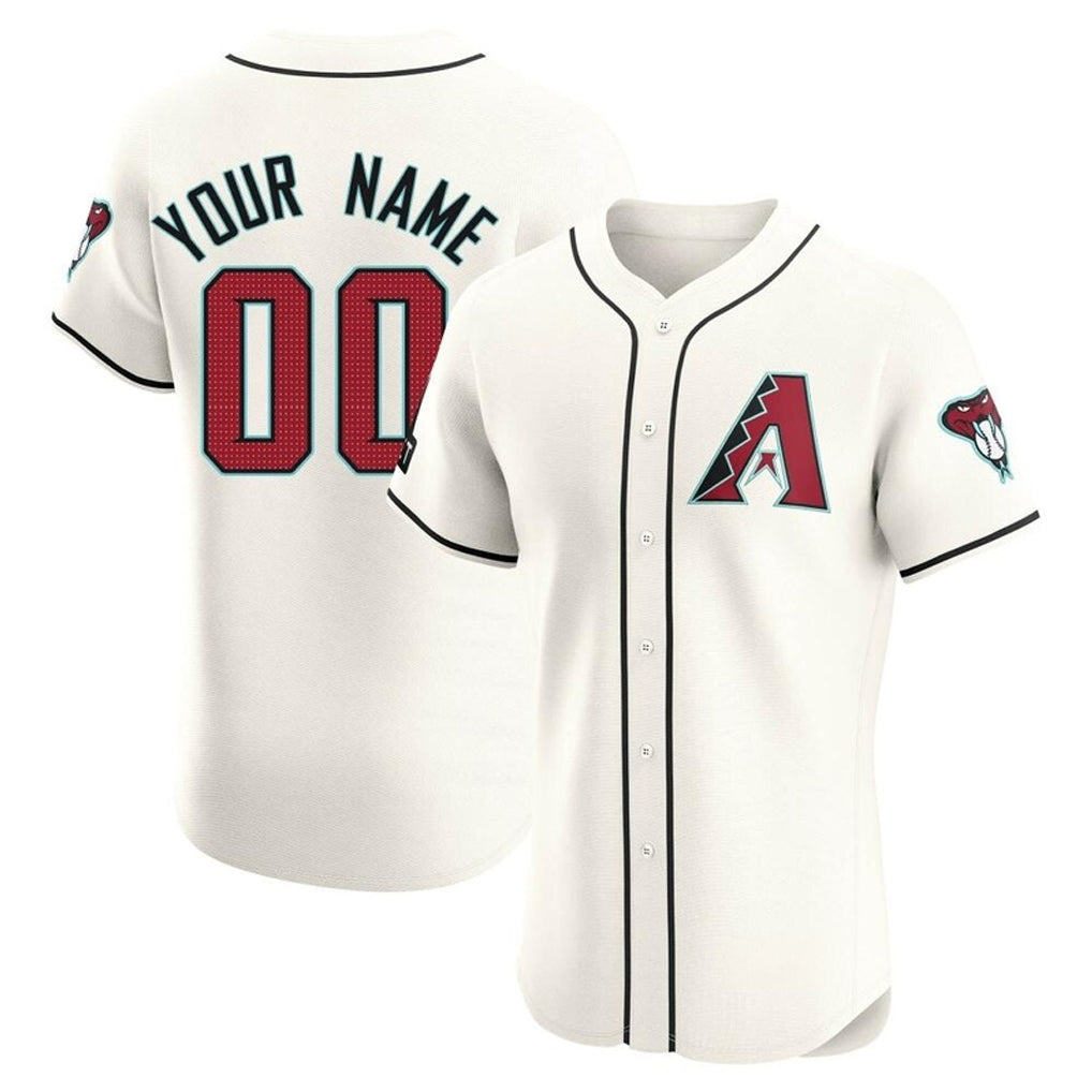 Custom A.Diamondbacks Cream Limited Elite Home Game Any name & number Gdoa Stitched Jerseys
