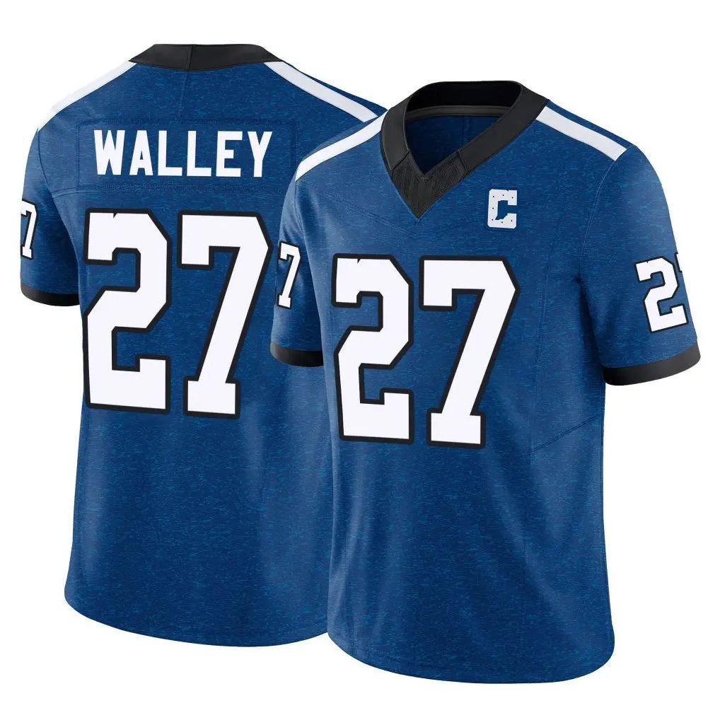 IN.Colts #27 Justin Walley Player Royal Limited Indiana Nights Alternate Vapor F.U.S.E. Home Game Gdoa Stitched Jerseys