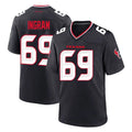 H.Texans #69 Ed Ingram Player Navy Team Home Game Gdoa Stitched Jerseys
