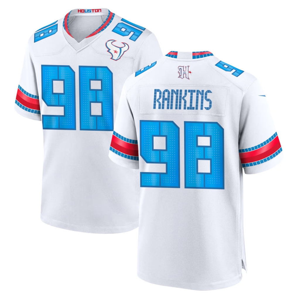 H.Texans #98 Sheldon Rankins Player Whtie 2026 Rivalries Vapor Home Game Gdoa Stitched jerseys
