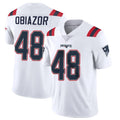 NE.Patriots #48 Namdi Obiazor Player White Vapor Untouchable Home Game Gdoa Stitched Jerseys