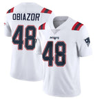 NE.Patriots #48 Namdi Obiazor Player White Vapor Untouchable Home Game Gdoa Stitched Jerseys