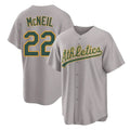 Athletics #22 Jeff McNeil Player Gray Home Game Gdoa Stitched Jerseys