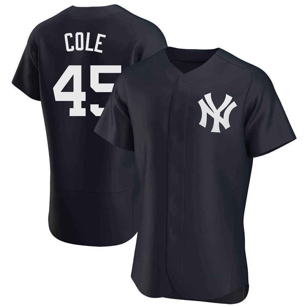 NY.Yankees #45 Gerrit Cole Player Navy Limited Elite Home Fdoa Stitched Jerseys
