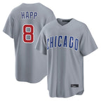 C.Cubs #8 Ian Happ Player Gray Home Game Gdoa Stitched Jerseys