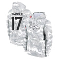 D.Broncos #17 Jaylen Waddle Player Arctic Camo Salute to Service Hoodies Limited Game Gdoa Stitched Jerseys