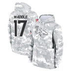 D.Broncos #17 Jaylen Waddle Player Arctic Camo Salute to Service Hoodies Limited Game Gdoa Stitched Jerseys