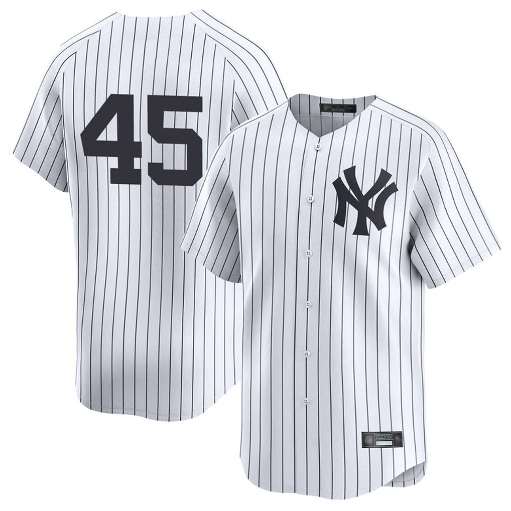 NY.Yankees #45 Gerrit Cole Player White Limited Home Fdoa Stitched Jerseys