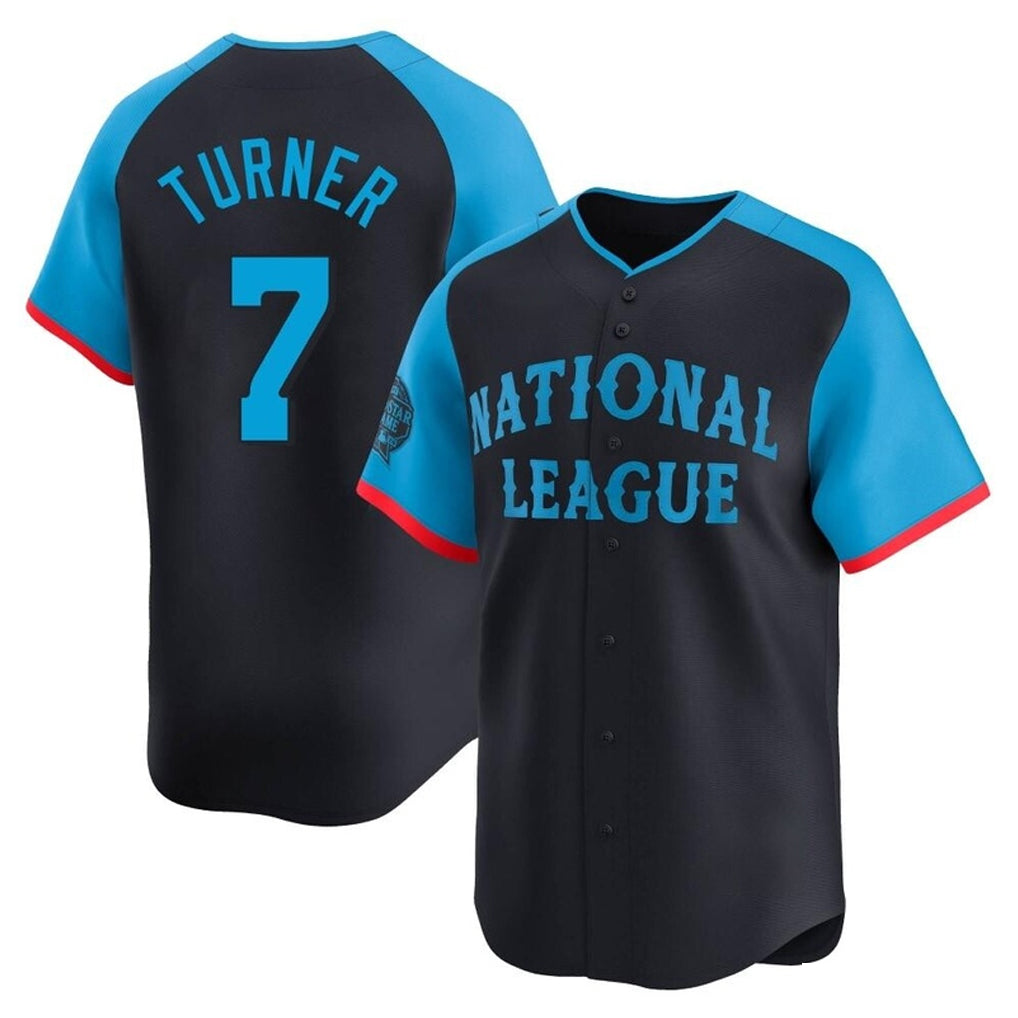 P.Phillies #7 Trea Turner Player Navy National League All-Star Limited Game Fdoa Stitched Jerseys