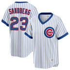 C.Cubs #23 Ryne Sandberg Player White T-shirt Cooperstown Collection Limited Gdoa Stitched Jerseys