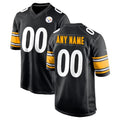 Custom P.Steelers Black Home Game Any Name & Numbers Gdoa Stitched Jerseys