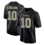NO.Saints #10 Daniel Carlson Player Black Carbon Fashion Home Game Gdoa Stitched Jerseys