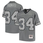 B.Bills #34 Thurman Thomas Player Gray Throwback Replica Gdoa Stitched Jerseys