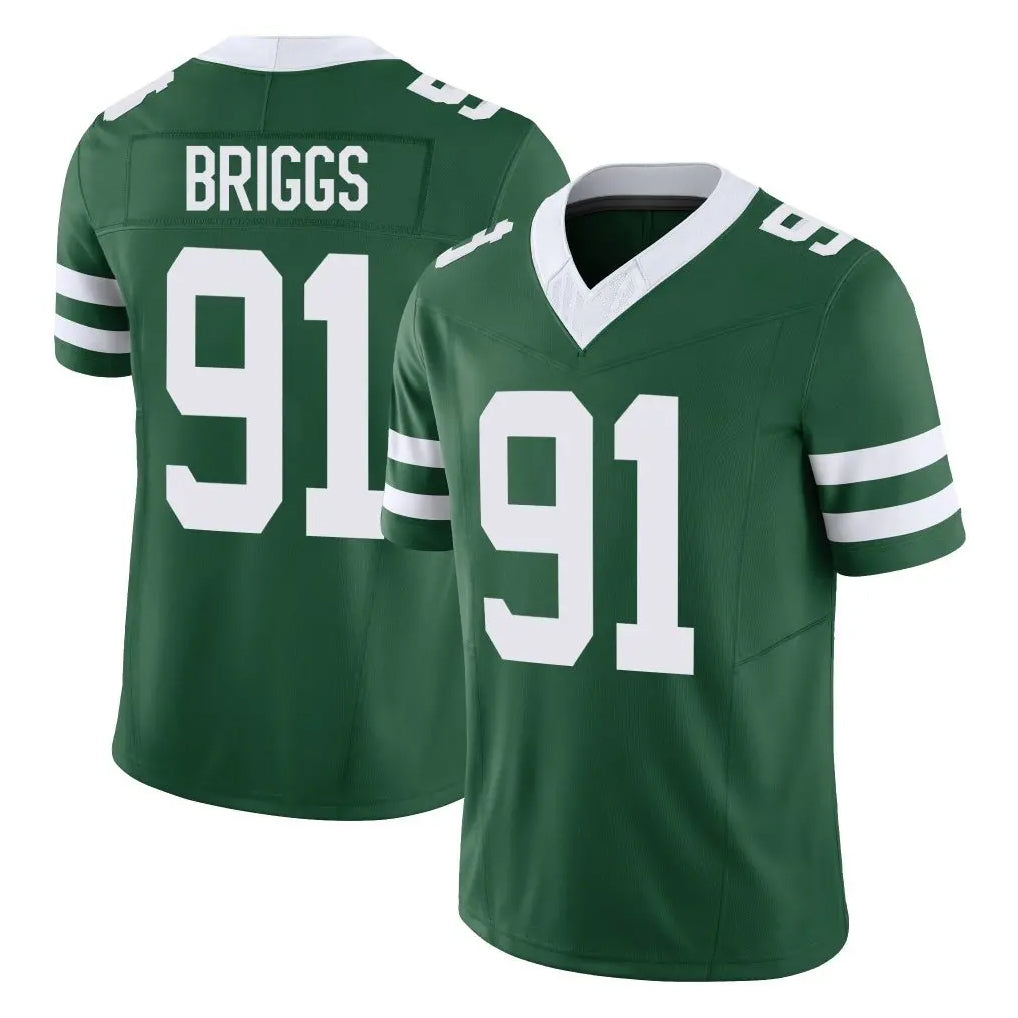 NY.Jets #91 Jowon Briggs Player Green Legacy Limited Vapor F.U.S.E. Home Game Gdoa Stitched Jerseys