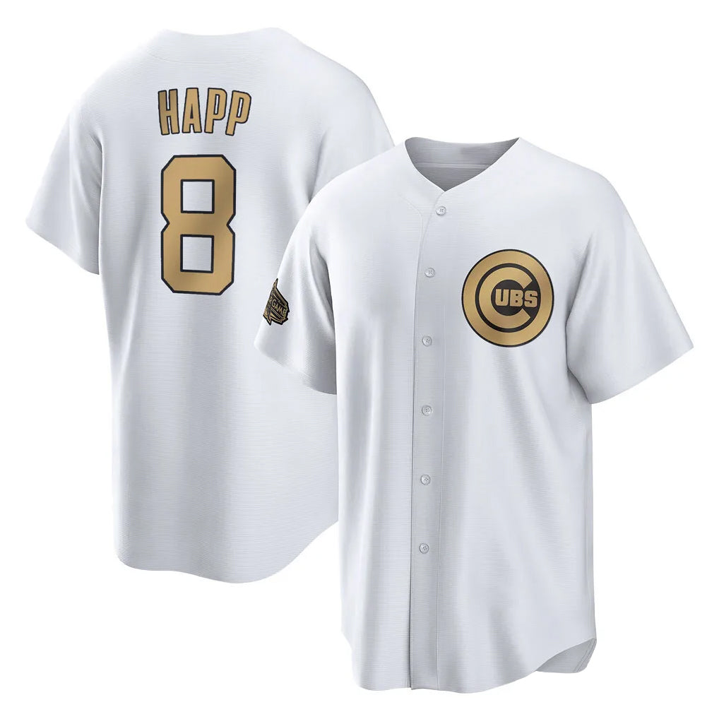 C.Cubs #8 Ian Happ Player Gold All-Star Game Home Gdoa Stitched Jerseys