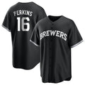 M.Brewers #16 Blake Perkins Player Black Game Home Fdoa Stitched Jerseys
