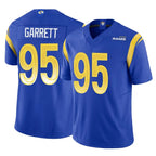 LA.Rams #95 Myles Garrett Player Royal Limited Vapor F.U.S.E. Home Game Gdoa Stitched Jerseys