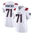 NE.Patriots #71 Mike Onwenu Player White Vapor Untouchable Home Game Gdoa Stitched Jerseys