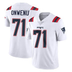 NE.Patriots #71 Mike Onwenu Player White Vapor Untouchable Home Game Gdoa Stitched Jerseys