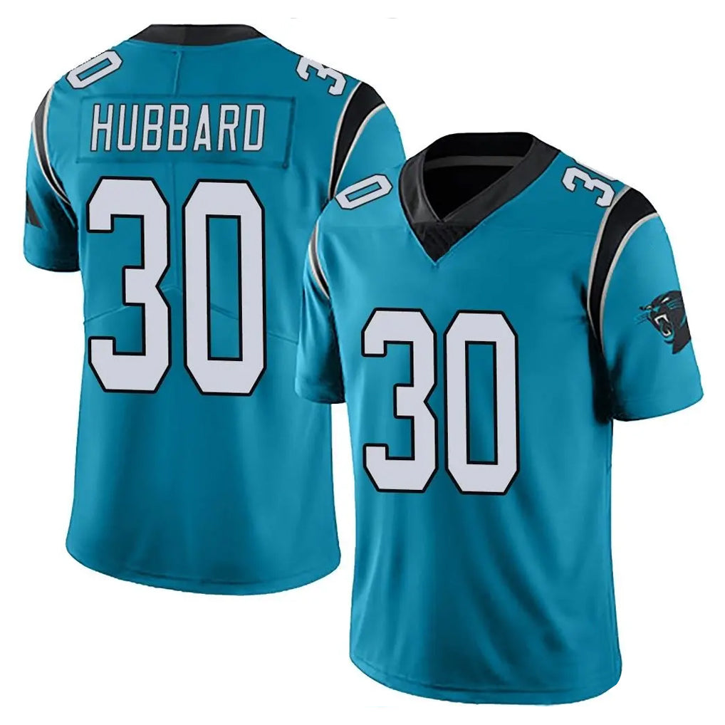 C.Panthers #30 Chuba Hubbard Player Blue Vapor Untouchable Limited Game Gdoa Stitched Jerseys