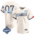 LA.Dodgers #7 Blake Snell Player Cream City Connect Limited World Series Meet Home Fdoa Stitched Jerseys