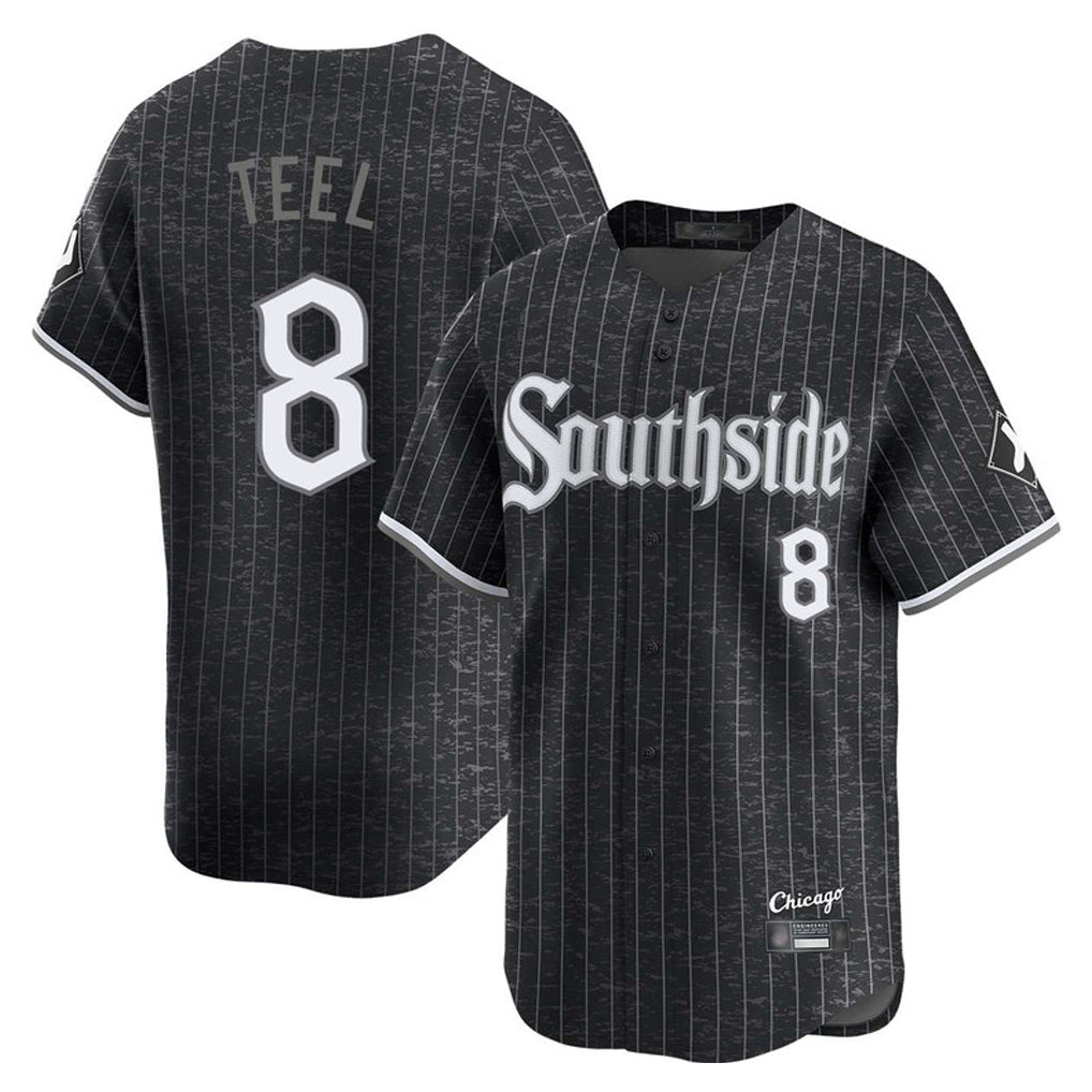 C.White Sox #8 Kyle Teel Player Black City Connect Limited Home Gdoa Stitched Jerseys