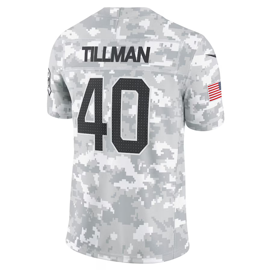 A.Cardinals #40 Pat Tillman Player Camo Salute to Service Limited Gdoa Stitched Jerseys