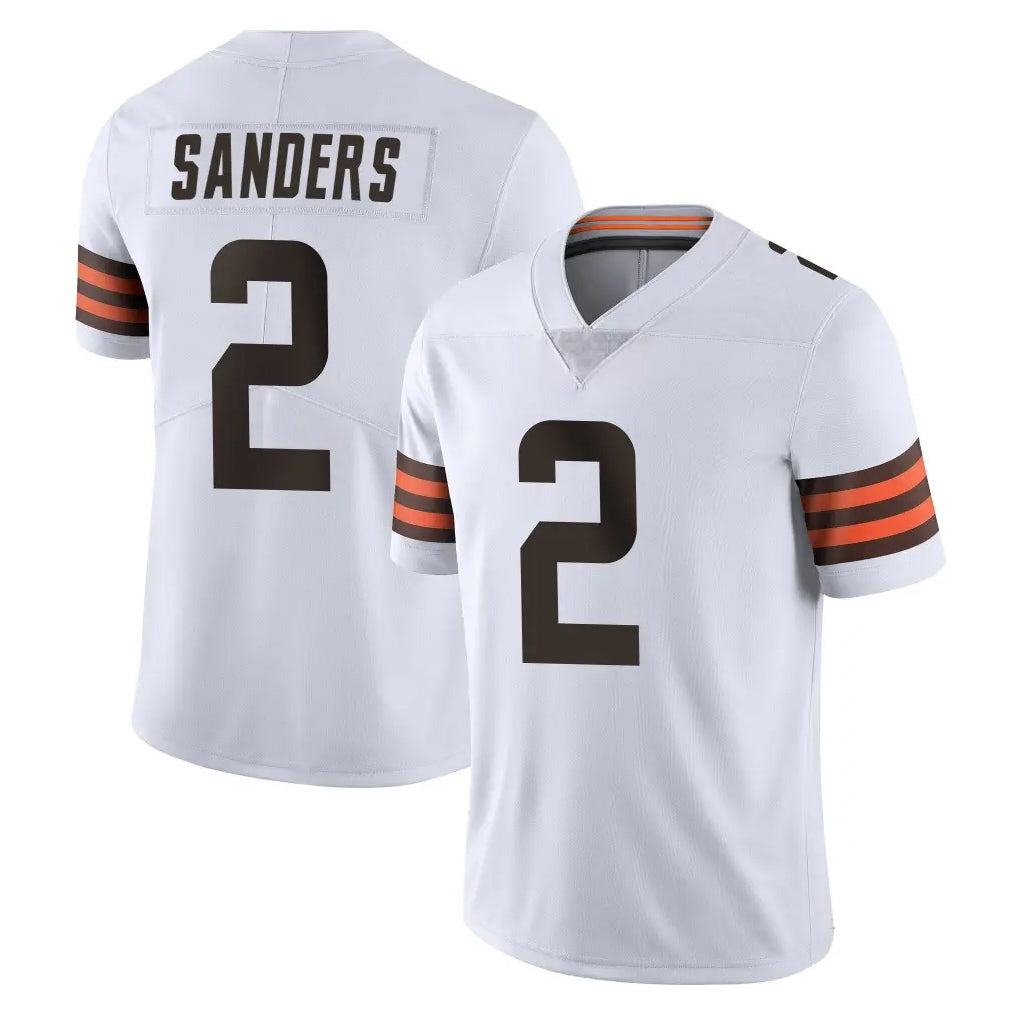 C.Browns #2 Shedeur Sanders Player White Vapor Untouchable Limited Home Game Gdoa Stitched Jerseys