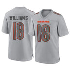 C.Bears #18 Caleb Williams Player Gray Atmosphere Fashion Game Gdoa Stitched Jerseys