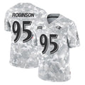 B.Ravens #95 Tavius Robinson Player Arctic Camo Salute to Service Limited Gdoa Stitched Jerseys