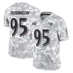B.Ravens #95 Tavius Robinson Player Arctic Camo Salute to Service Limited Gdoa Stitched Jerseys