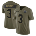 D.Cowboys #3 George Pickens Player Olive 2025 Salute to Service Limited Home Game Gdoa Stitched Jerseys
