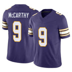 M.Vikings #9 J.J. McCarthy Player Purple Limited Classic Vapor F.U.S.E. Home Game Gdoa Stitched Jerseys