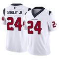 H.Texans #24 Derek Stingley Jr. Player White Limited Vapor F.U.S.E. Home Game Gdoa Stitched Jerseys