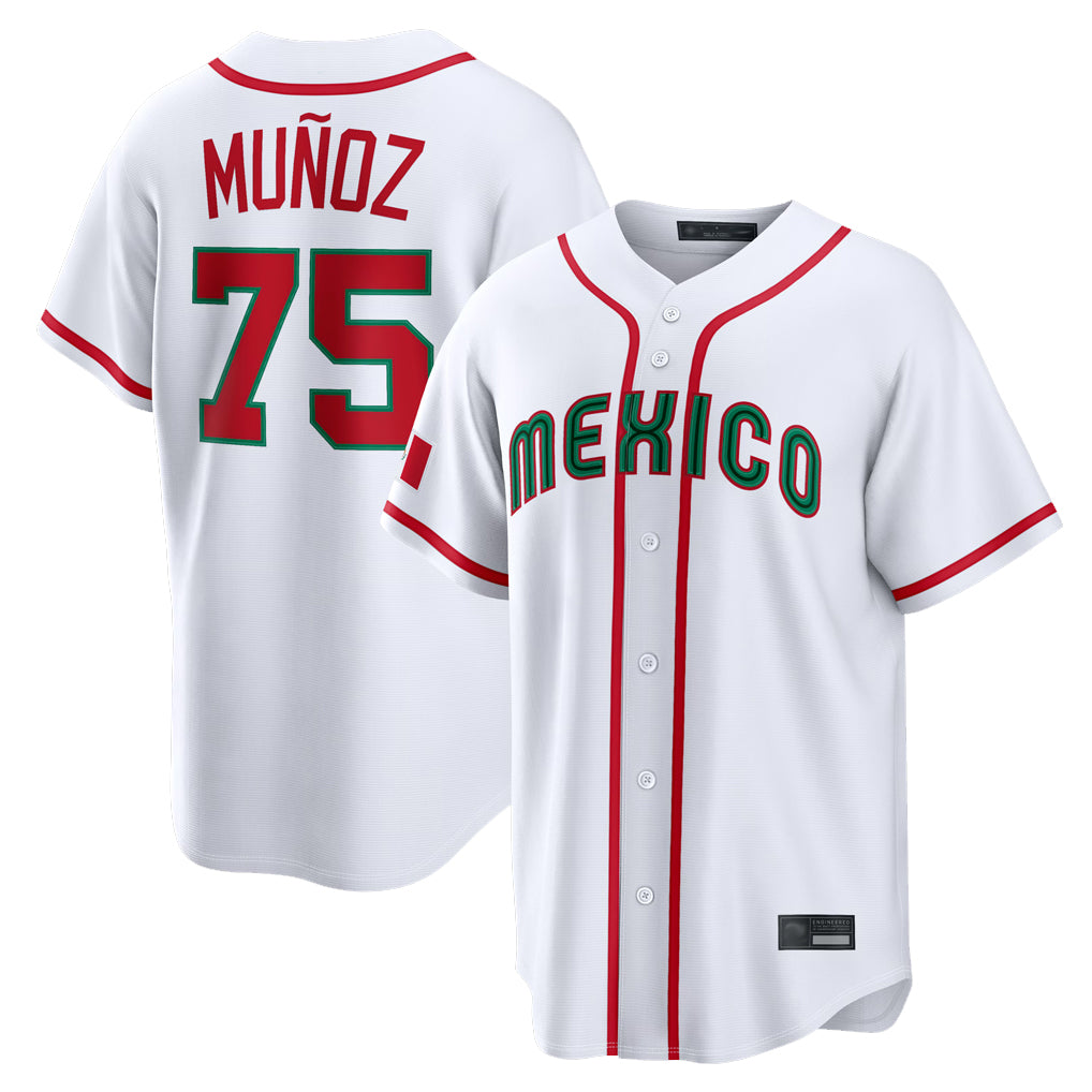 S.Mariners #75 Andres Munoz Player White 2026 World Classic Home Limited Fdoa Stitched Jerseys