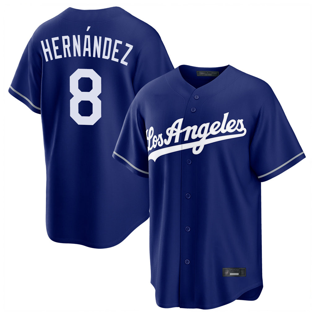 LA.Dodgers #8 Enrique Hern¨¢ndez Player Royal Game Fdoa Stitched Jerseys