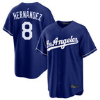 LA.Dodgers #8 Enrique Hern¨¢ndez Player Royal Game Fdoa Stitched Jerseys
