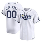 Custom T.Bay Rays White Home Limited Game Any Name & Number Gdoa Stitched Jerseys