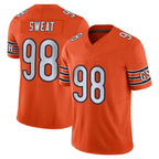 C.Bears #98 Montez Sweat Player Orange Vapor F.U.S.E. Limited Home Game Gdoa Stitched Jerseys