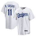 LA.Dodgers #11 Roki Sasaki Player White Game Home Fdoa Stitched Jerseys