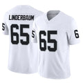 LV.Raiders #65 Tyler Linderbaum Player White Limited Vapor F.U.S.E. Home Game Gdoa Stitched Jerseys