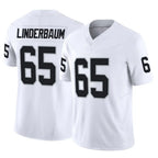 LV.Raiders #65 Tyler Linderbaum Player White Limited Vapor F.U.S.E. Home Game Gdoa Stitched Jerseys