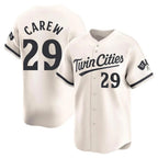 M.Twins #29 Rod Carew Player Cream Home Limited Fdoa Stitched Jerseys