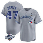 T.Blue Jays #47 Addison Barger Player Gray 2025 World Series Fdoa Stitched Jerseys