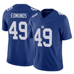 NY.Giants #49 Tremaine Edmunds Player Royal Limited Vapor F.U.S.E. Home Game Gdoa Stitched Jerseys