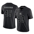 C.Browns #49 Carson Schwesinger Player Black Reflective Home Game Gdoa Stitched Jerseys
