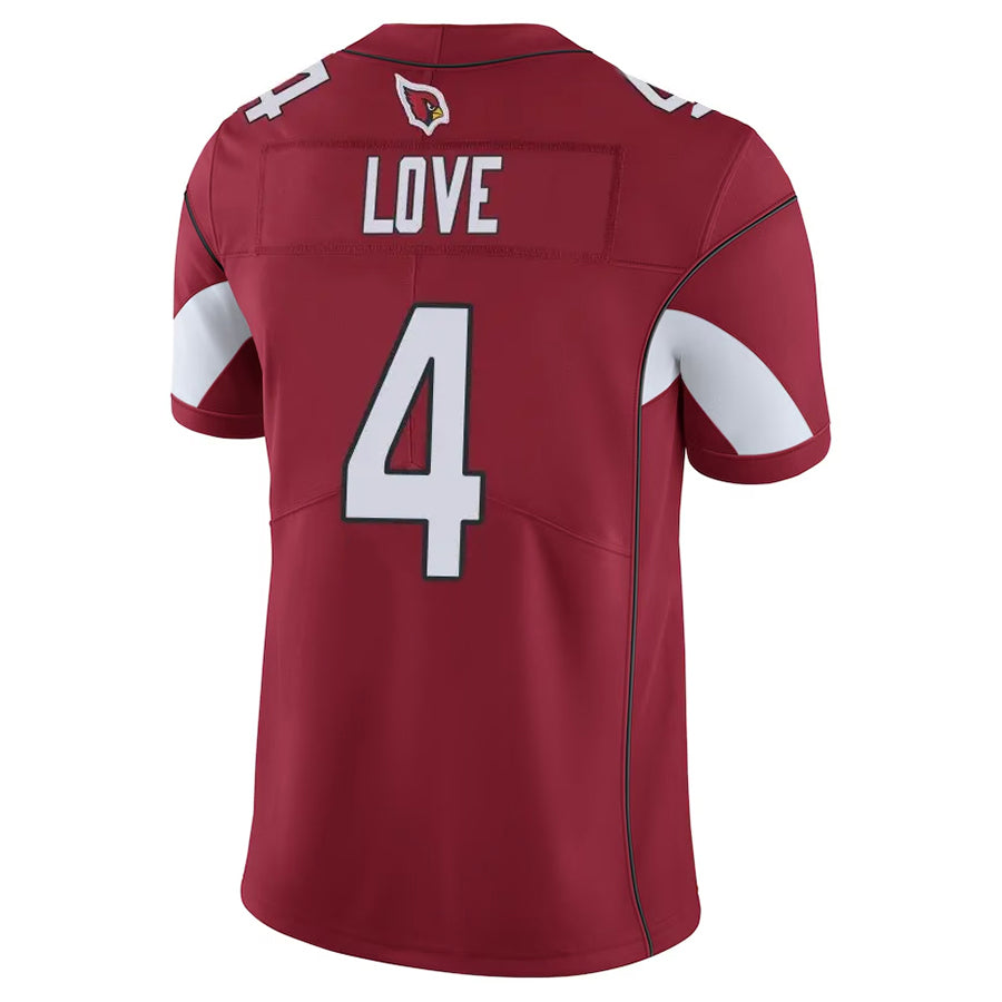 A.Cardinals #4 Jeremiyah Love Player Cardinal Vapor Limited Home Game  Gdoa Stitched Jerseys